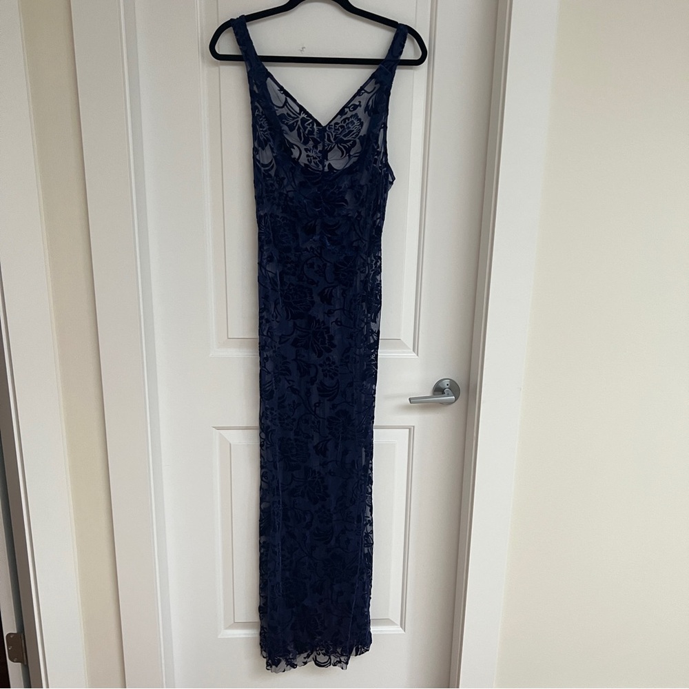 Norma Kamali Navy Lace Dress